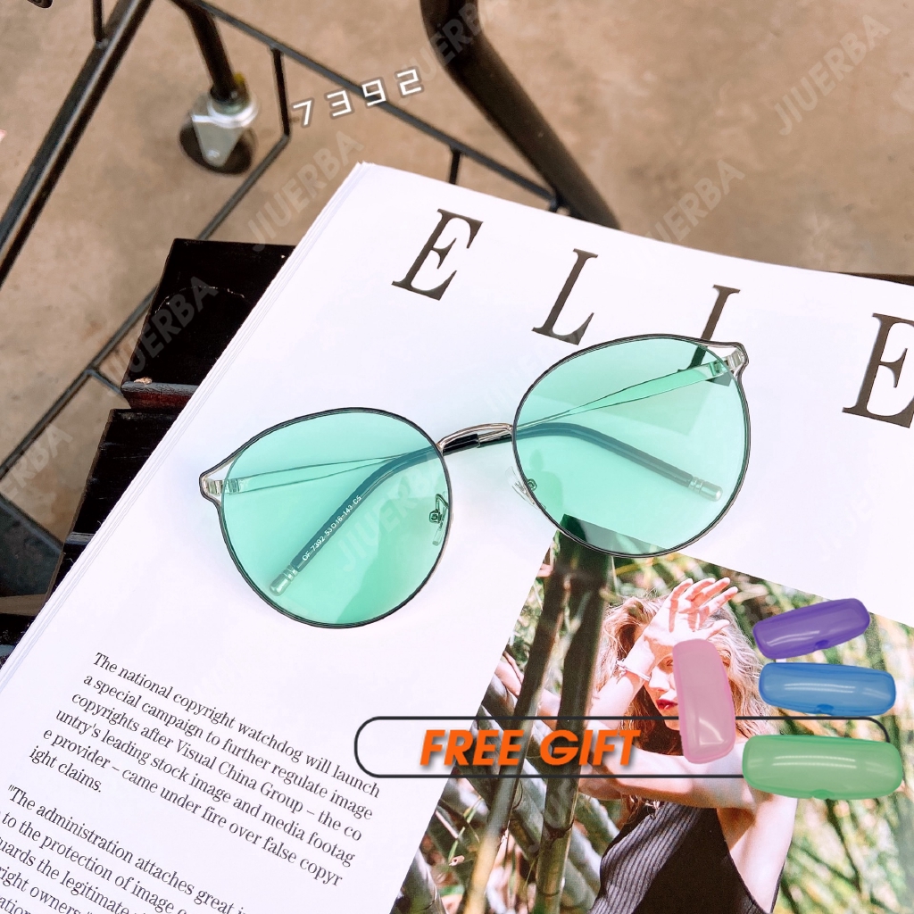 Kính Mát Gọng Kim Loại Màu Kẹo Ngọt Thời Trang Hàn Quốc Cho Nữ