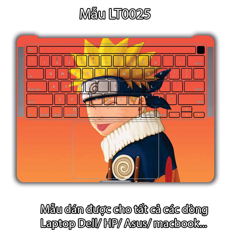 Miếng Dán Laptop - Mẫu LT025 hình Naruto cute - Dán cho Dell, Hp, Asus, Lenovo, Acer, MSI, Surface,Vaio, Macbook