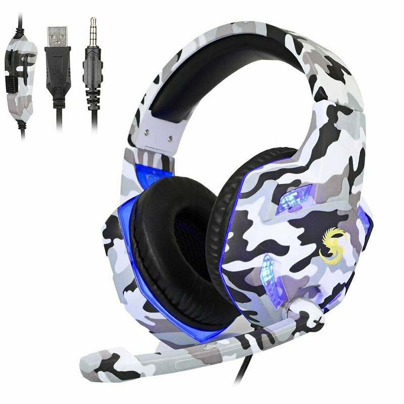 Tai Nghe Gaming Có Dây Và Đèn Led Kích Thước 3.5mm Dành Cho Pc / Laptop / Ps4 Pro Bj Franchisky | BigBuy360 - bigbuy360.vn