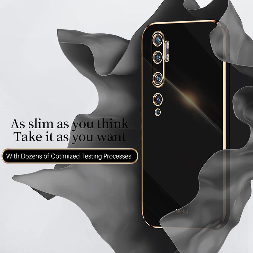 Ốp Điện Thoại TPU Silicone Mềm Mạ Vàng 6D Sang Trọng Cho Xiaomi Mi Note 10 Pro / Note10 Xiaomi Mi CC9 Pro