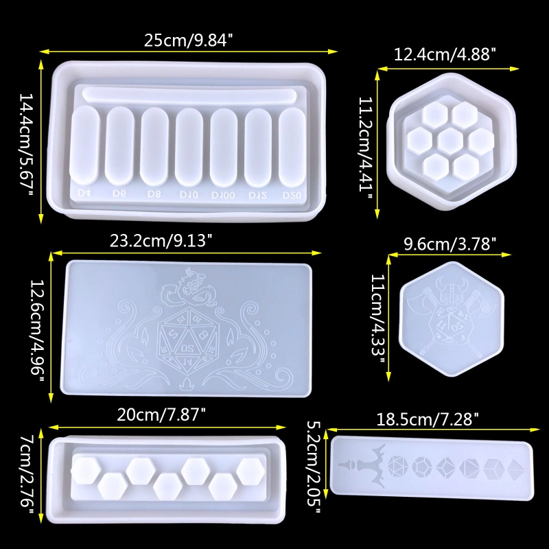 Khuôn Silicone Làm Hộp Đựng Trang Sức Hình Chữ Nhật DIY