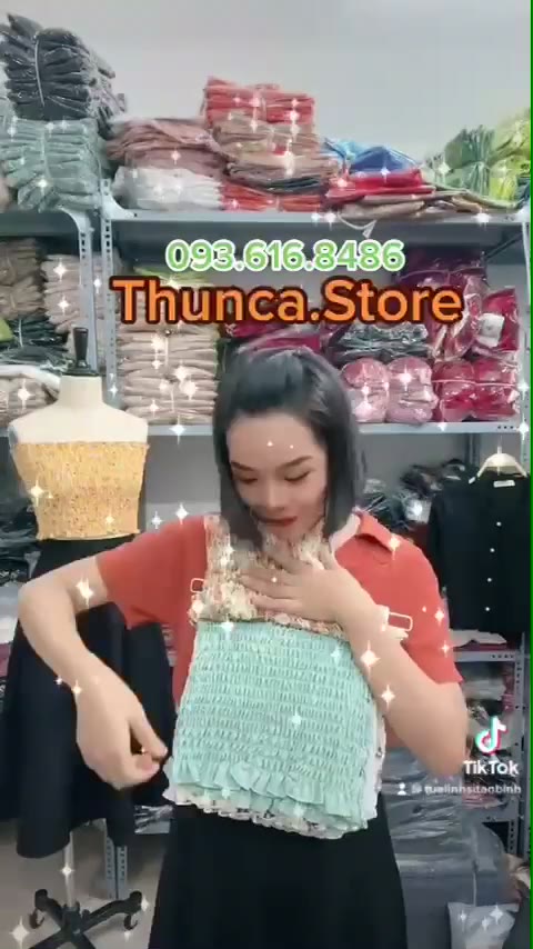 Áo ống voan nhún, áo ống nhún chỉ smocking | BigBuy360 - bigbuy360.vn