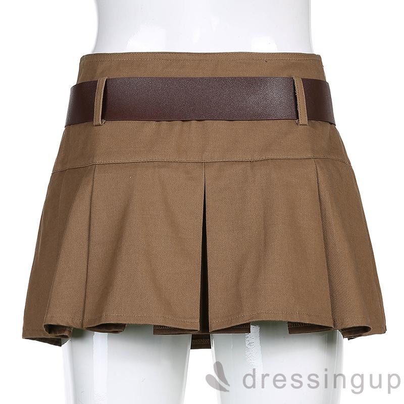 [MURIOKI] Chân Váy Chữ A Siêu Ngắn Xếp Ly Lưng Cao Thời Trang Xuân Hè Hàng Mới Dành Cho Bạn Nữ