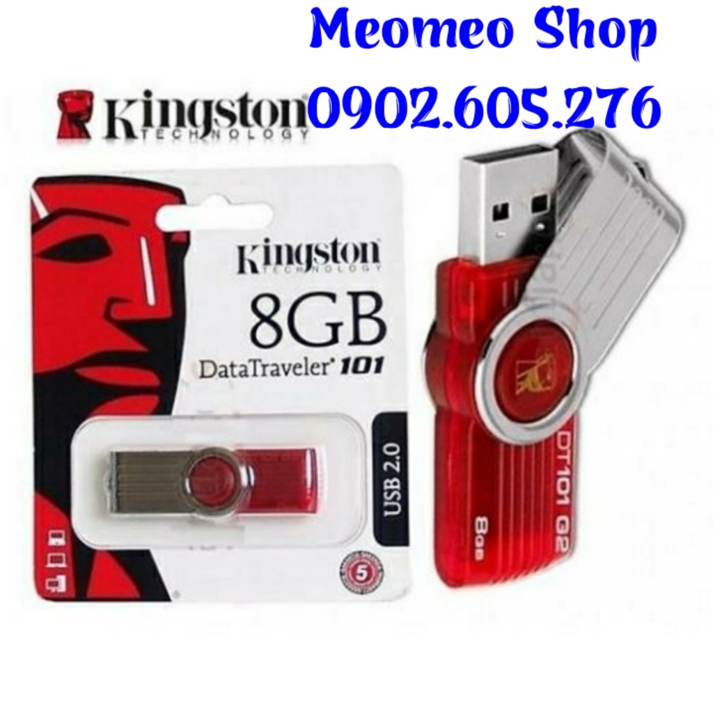 USB KINGSTON DT101 G2 8GB MÀU ĐỎ