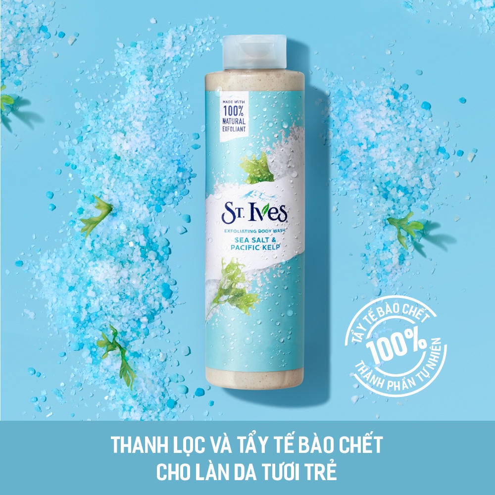 Sữa Tắm ST.Ives Body Wash Mơ - Yến Mạch - Muối Biển 473ml / 650ml