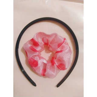 Buộc tóc, cột tóc vải scrunchies voan lưới