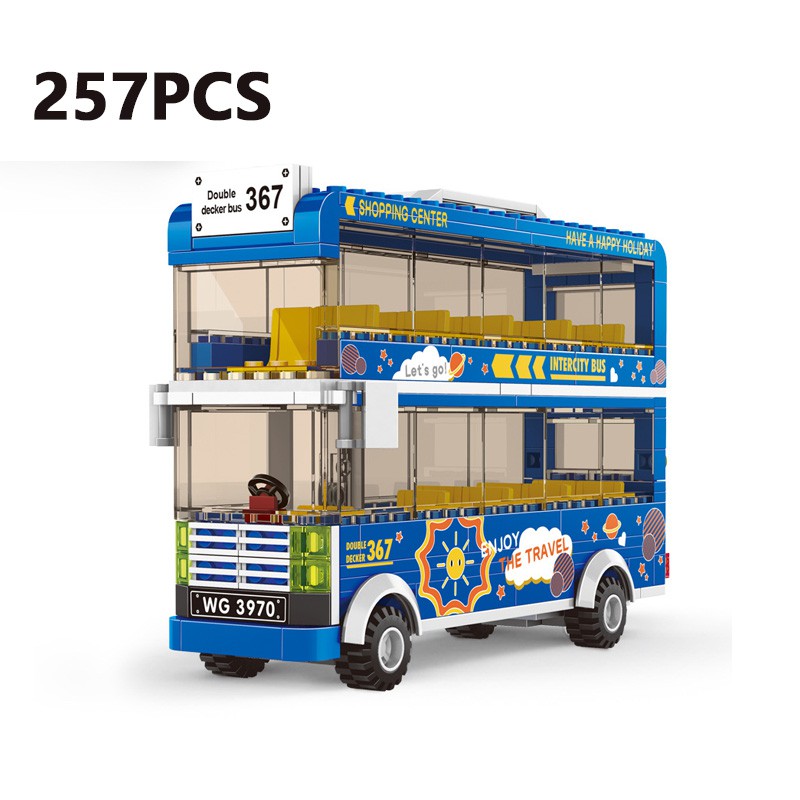 Lắp ghép Mô hình Wange Double-decker Bus 3970  3971