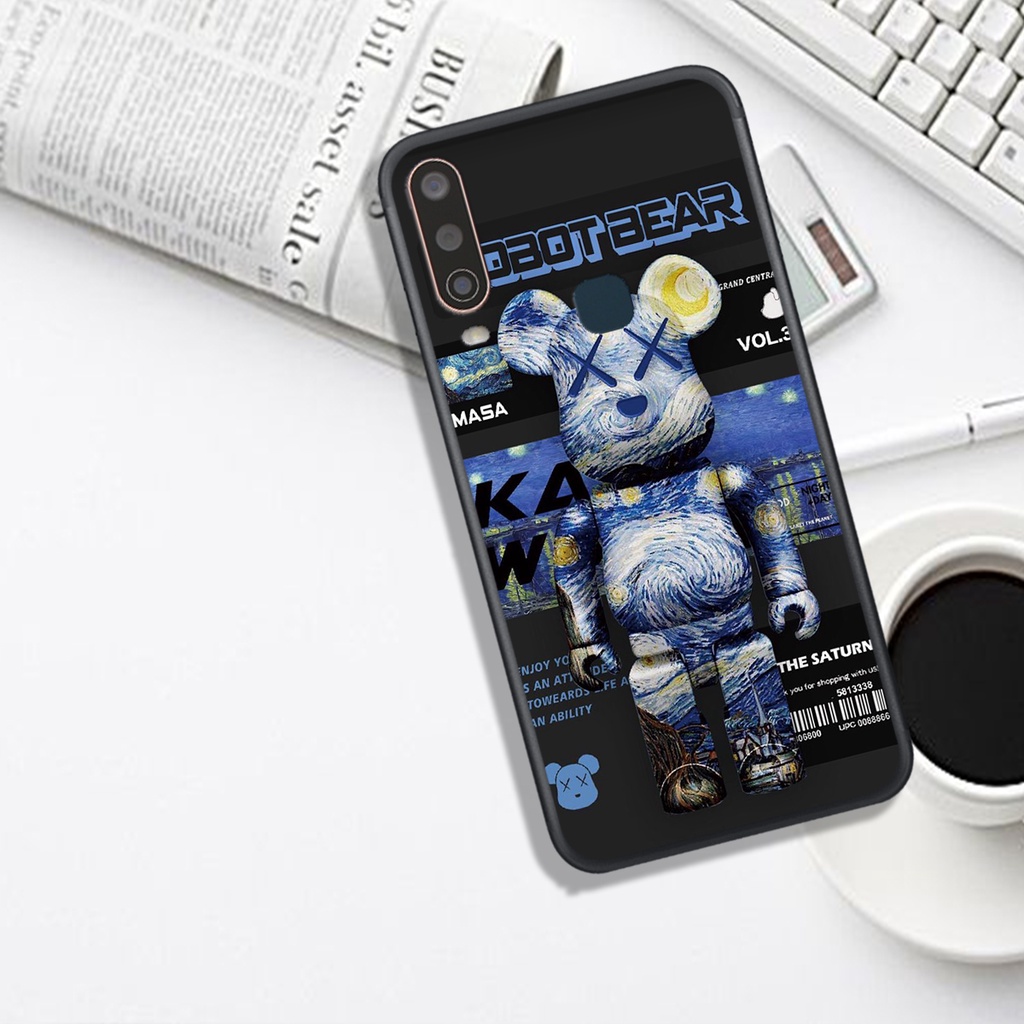 ỐP LƯNG VIVO Y11 - V12 - Y15 - Y17 - Y19 , IN HÌNH GẤU BEAR ROBOT BAO NGẦU, SIÊU ĐẸP.