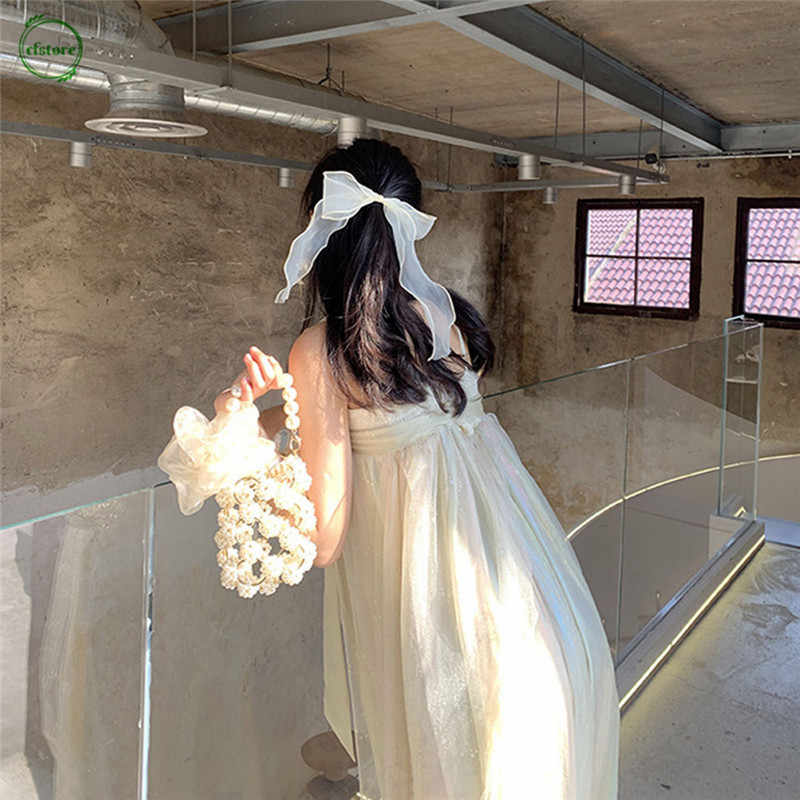 BUTTERFLY Dây Cột Tóc Mặt Hình Nơ Dễ Thương