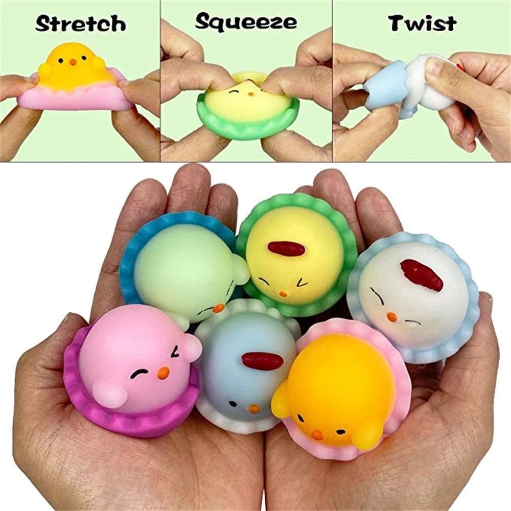 Đồ Chơi Xốp Squishy Giảm Stress Hình Bánh Bao Dễ Thương Cho Bé