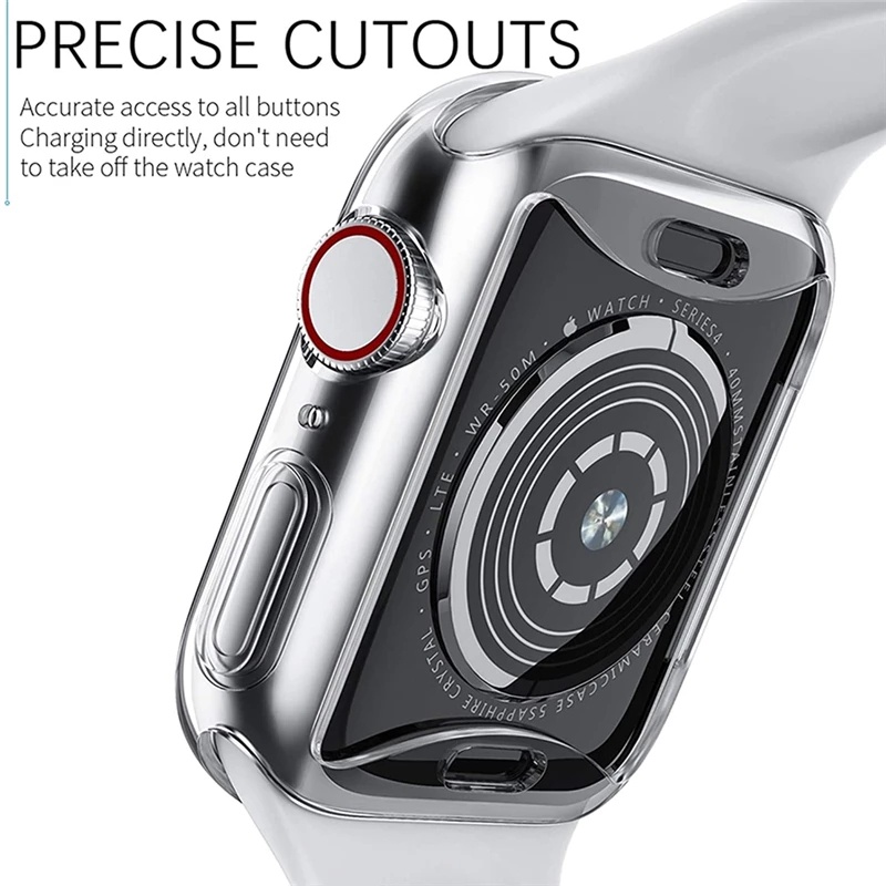 Ốp Bảo Vệ Màn Hình Bằng TPU Mềm Trong Suốt Bảo Vệ 360 Độ Cho Apple Watch Ultla Series 8 7 6 SE 5 4 3 2 1 38mm / 42mm / 40mm / 44mm / 41mm / 45mm / 49mm