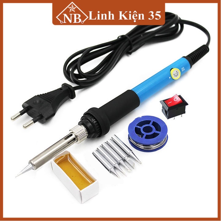 Bộ tay hàn TQ936 936 điều chỉnh nhiệt + đồng hồ xl830 + 5 mũi hàn + bút điện  + tô vít + thiếc + nhựa thông