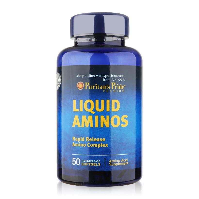 Viên đạm tăng cân Puritan's Pride Liquid Aminos 50 viên