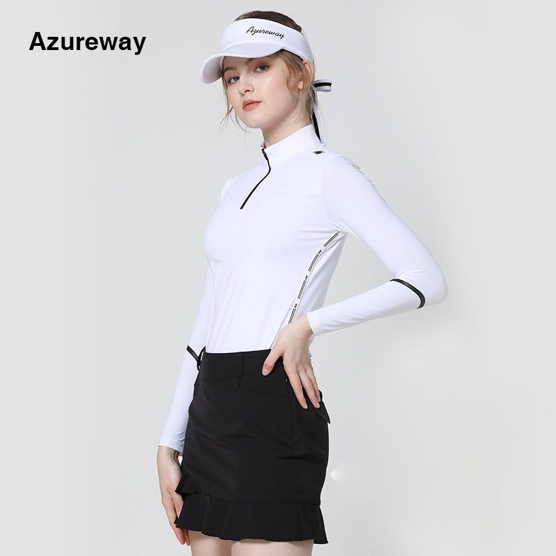 Áo Váy thể thao Azureway nữ ,  áo thun golf nữ vải thun lạnh chống nắng , váy siêu xinh