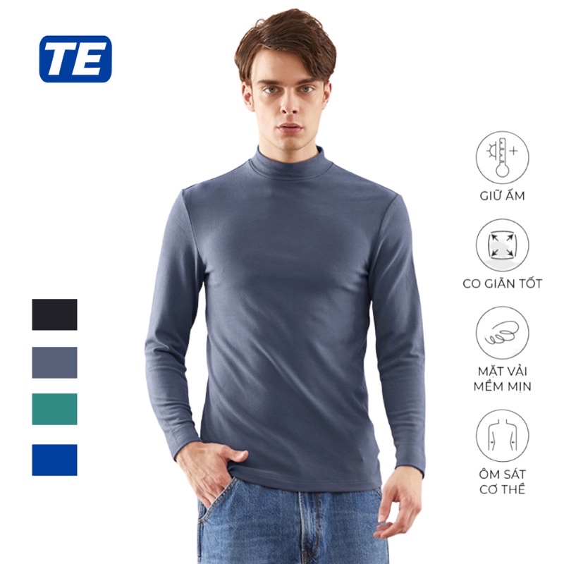 Áo giữ nhiệt nam cổ cao lót nỉ siêu ấm – áo nam dài tay giữ nhiệt nhiều màu