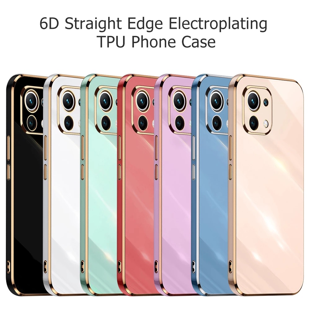 Ốp điện thoại silicon mạ điện dáng vuông cổ điển sang trọng cho xiaomi Mi 12 10 11 10s Lite Pro Poco M3 4G 5G 2021 2022