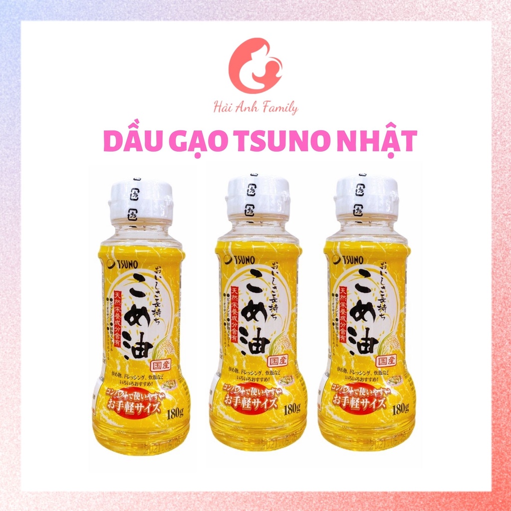 Dầu Gạo Nguyên Chất TSUNO Nhật Bản 180g