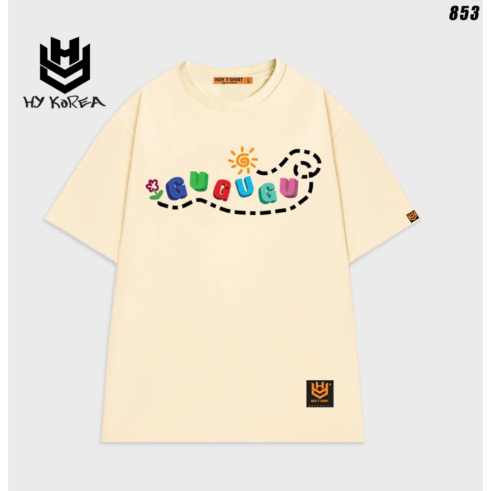 Áo thun form rộng nữ tay lỡ GuGuGu 853 HY KOREA