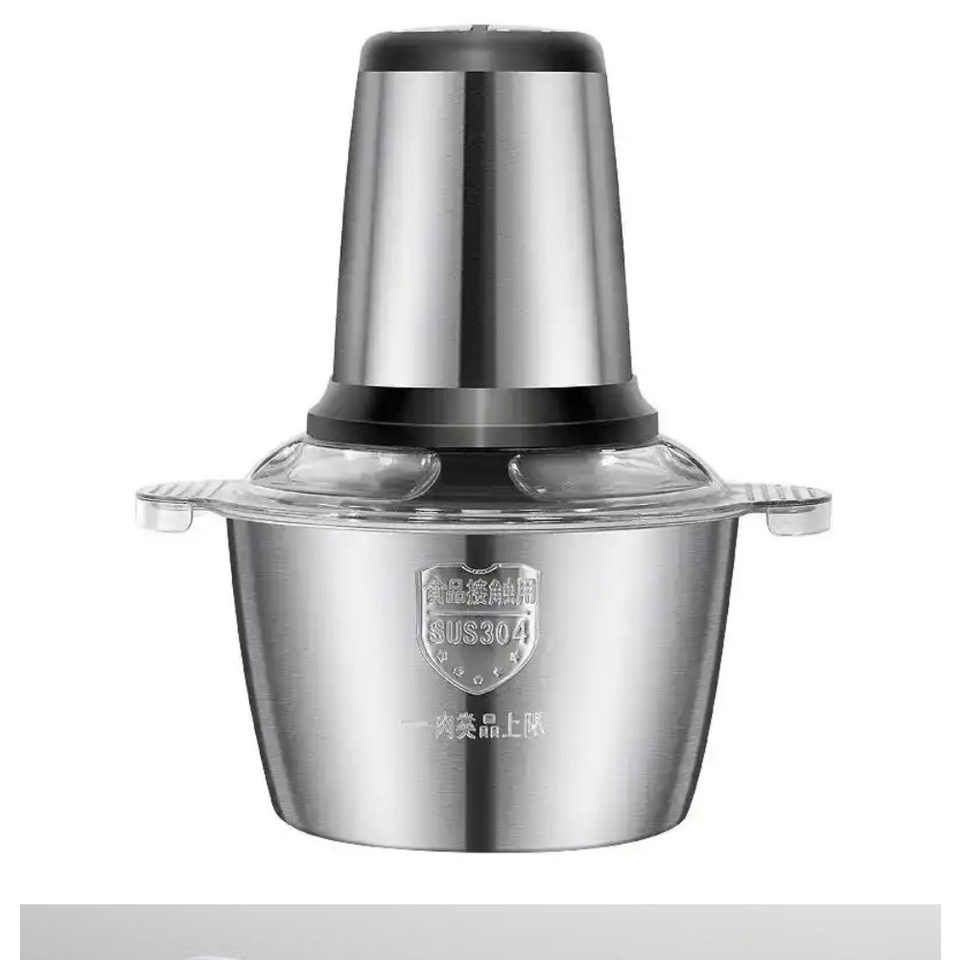 Máy Xay Thịt Cối Inox,4 Lưỡi Đa Năng, Công Suất 200W-300W, Dung Tích 2L, Máy Xay Tỏi Ớt Đa Năng bảo hành uy tín