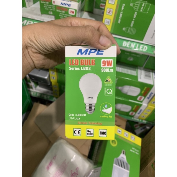 Bóng led MPE 5w 7w 9w 12w 15w 20w 30w 40w hàng chính hãng cty Mạnh Phương