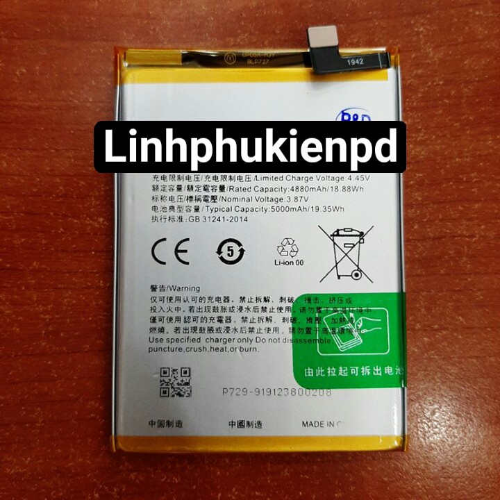 Pin điện thoại Realme 5/Realme 5s/Realme 5i/Realme C3/Realme C3i/Realme C11/Realme C20/Realme C21Y/BLP729/P729
