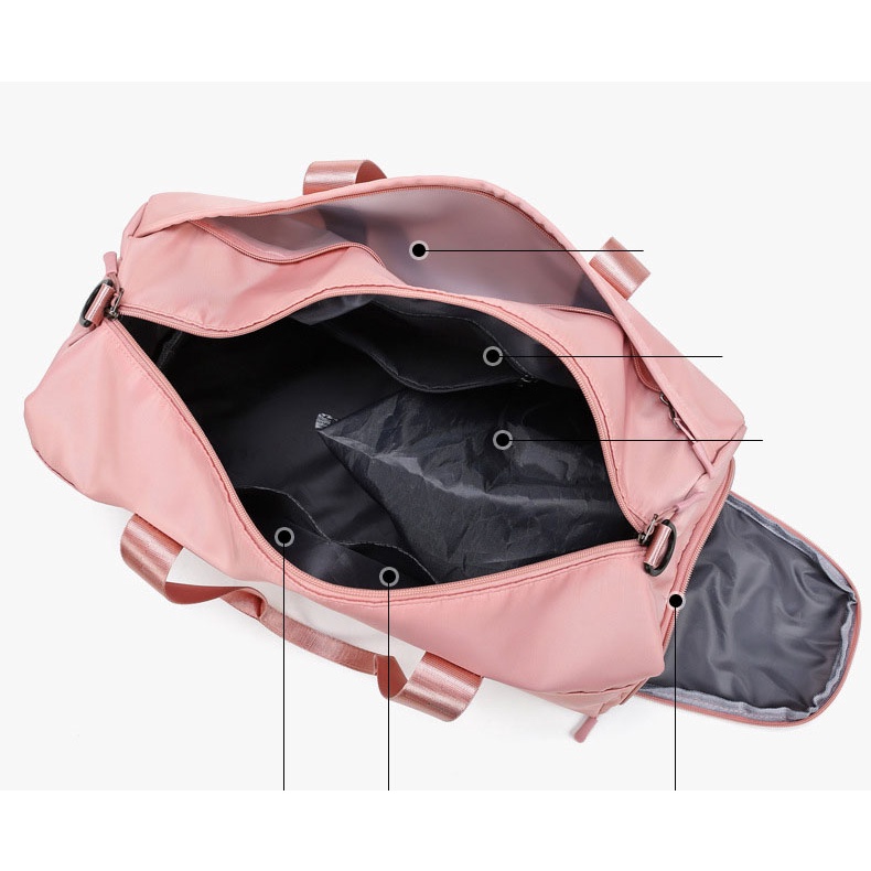 Túi du lịch Tập gym Pink siêu đẹp có ngăn đựng giày cao cấp KL8