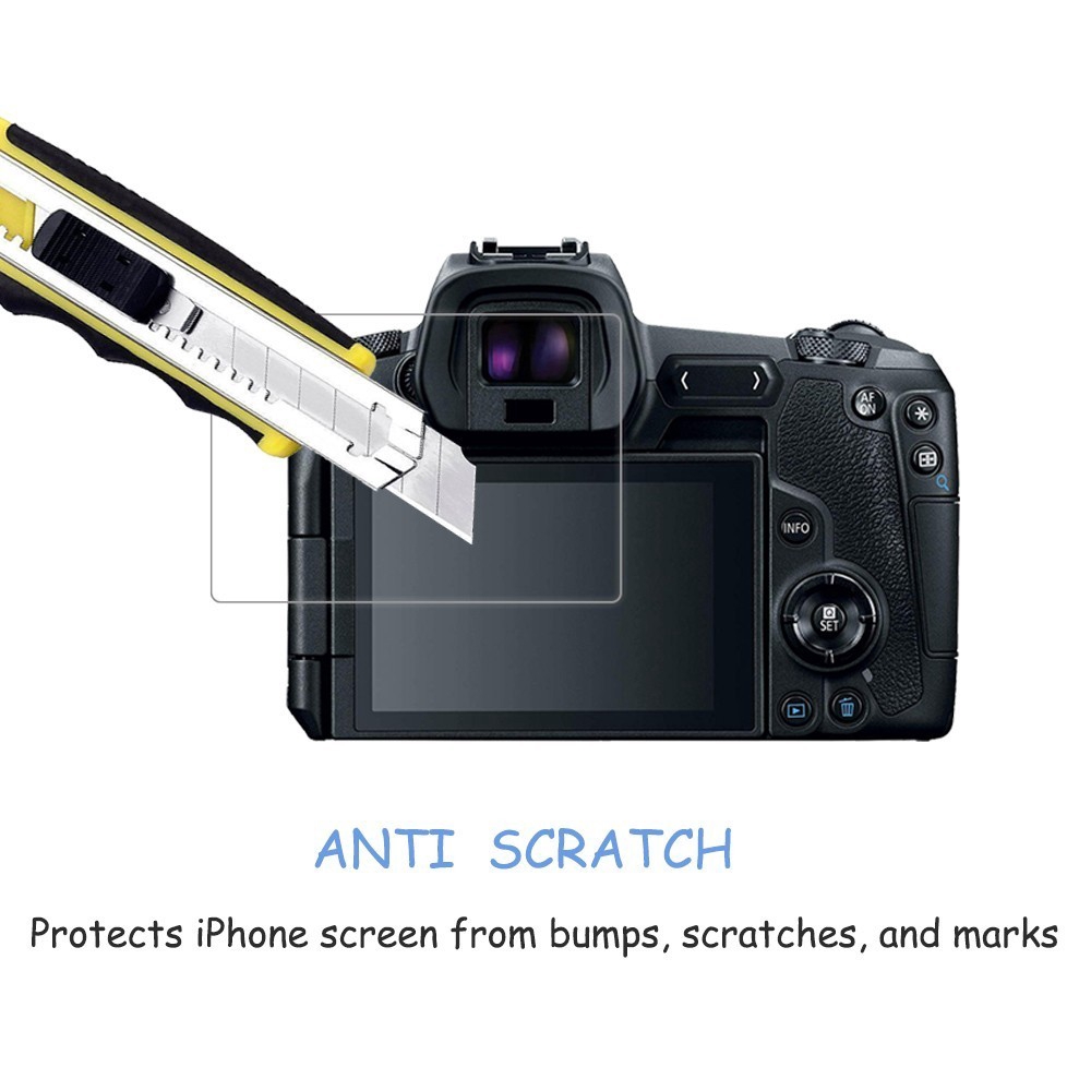 Set 2 Kính Cường Lực Bảo Vệ Màn Hình lcd Kỹ Thuật Số canon eos r 70d 77d 9000d 600d 80d 6d