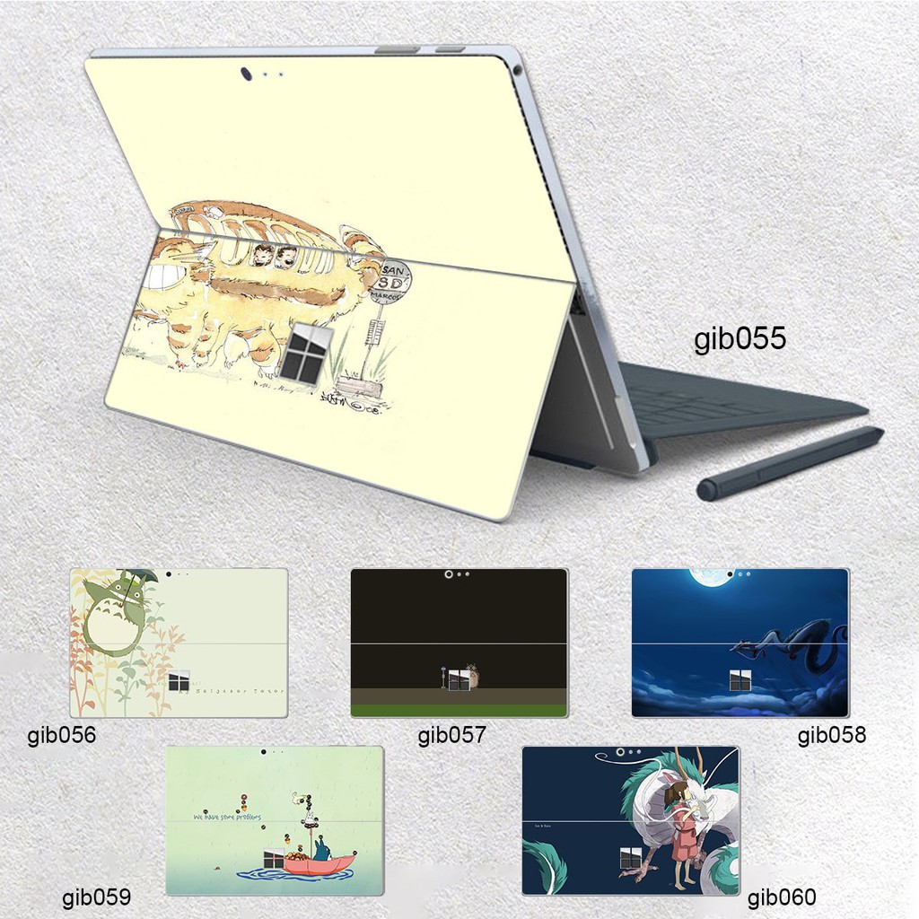 Skin dán hình Ghibli x09 cho Surface 3 2015; Go, Go 2, Go 3; Pro 2 3 4 5 6 7 8 9 X