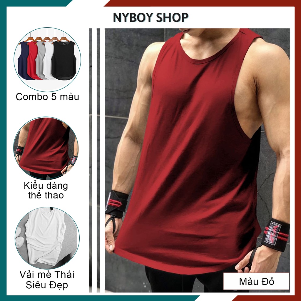 Áo thun ba lỗ nam sát nách, áo ba lỗ nam hàn quốc tanktop basic màu trơn
