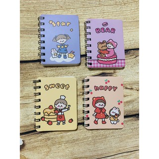 Sổ tay lò xo A7 Cô Gái, kích thước 8*10, ko có dòng kẻ ngang SakuraShop
