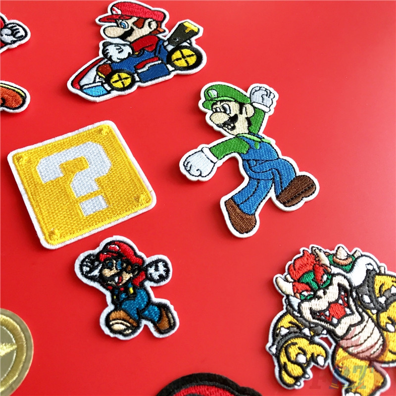 Sticker Ủi Thêu Hình Mario Bros S-3