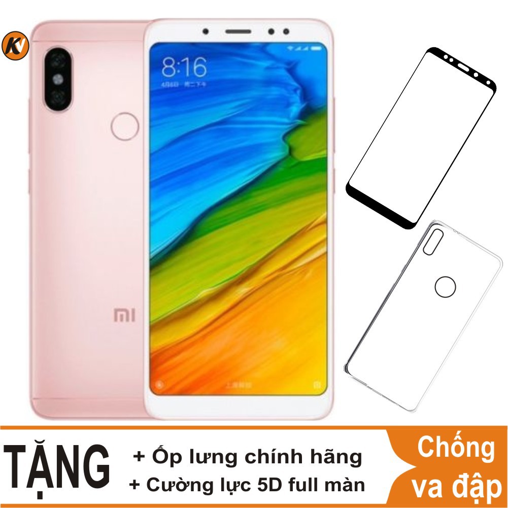 Combo Điện thoại Xiaomi Redmi Note 5 Pro 32GB Ram 3GB - Hàng nhập khẩu + Cường lực 5D full màn + Ốp lưng | BigBuy360 - bigbuy360.vn