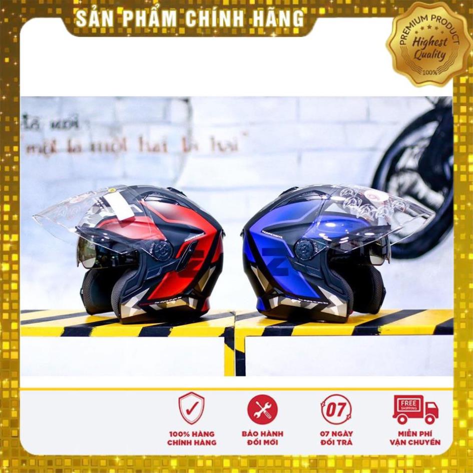 Nón Bảo Hiểm 3/4 2 kính Zeus 613B