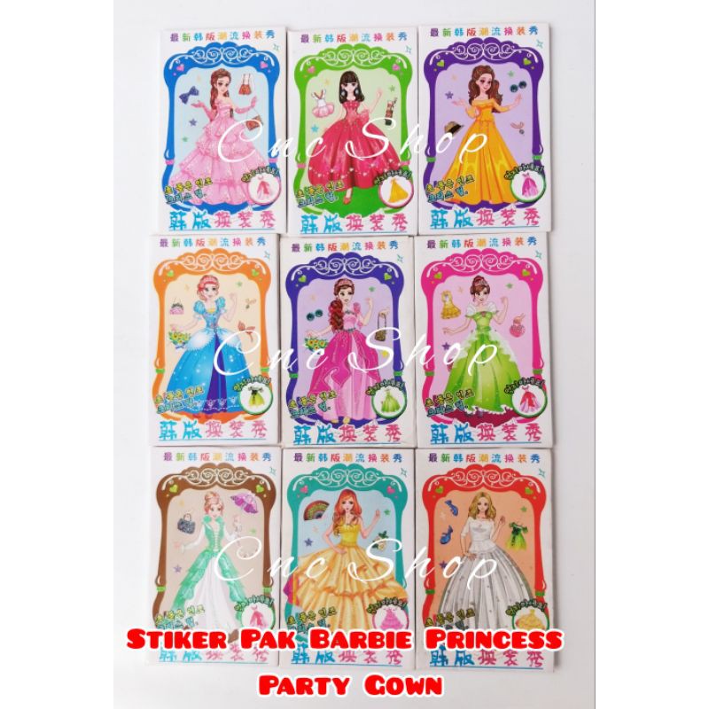 Sticker Dán Trang Trí Quần Áo Hình Công Chúa Barbie Xinh Xắn Dễ Thương