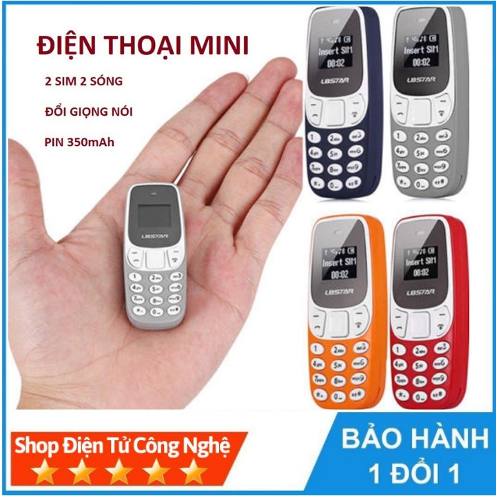 Điện thoại mini L8STAR 3310 2 sim 2 sóng đảm bảo đúng hình 100%, BH 6 tháng,1 đổi 1 trong vòng 7 ngày