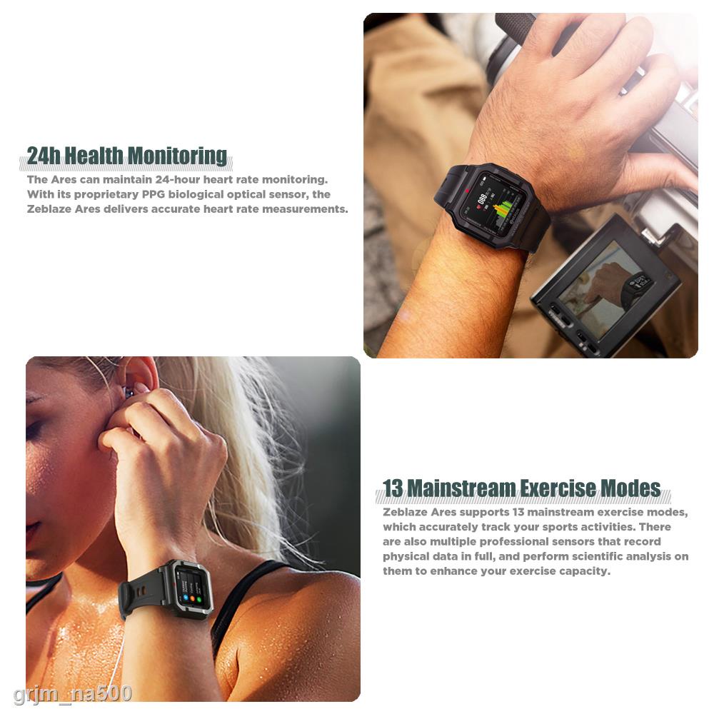Hàng chính hãng Đồng Hồ Thông Minh Zeblaze Ares 33g Theo Dõi Nhịp Tim 15 Ngày Dành Cho Android iOs