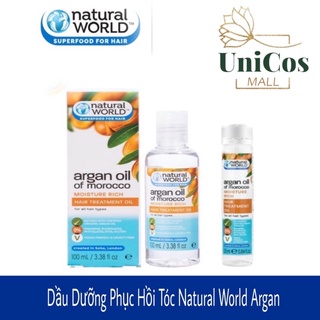 Dầu dưỡng phục hồi tóc Natural world Argan oil of Morrocco