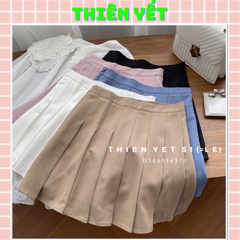 Chân váy xếp ly Tennis Skirt Chữ A Dáng Ngắn Thiết kế xếp ly đẹp rực rỡ- Thiên Yết