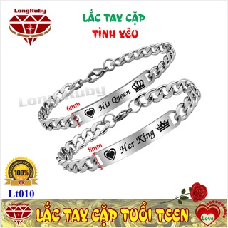 LẮC TAY CẶP TÌNH NHÂN | LẮC CẶP INOX CHỮ CK, VK