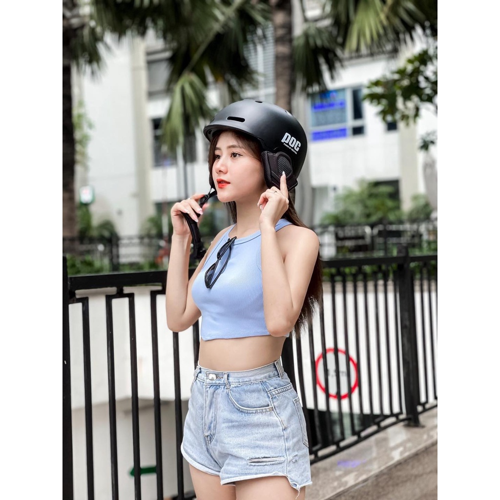 NÓN THỂ THAO POC P17 MÀU ĐEN NHÁM CHÍNH HÃNG 2023