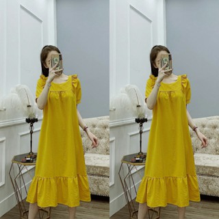 Đầm bầu công sở BCE510 chất thô đũi