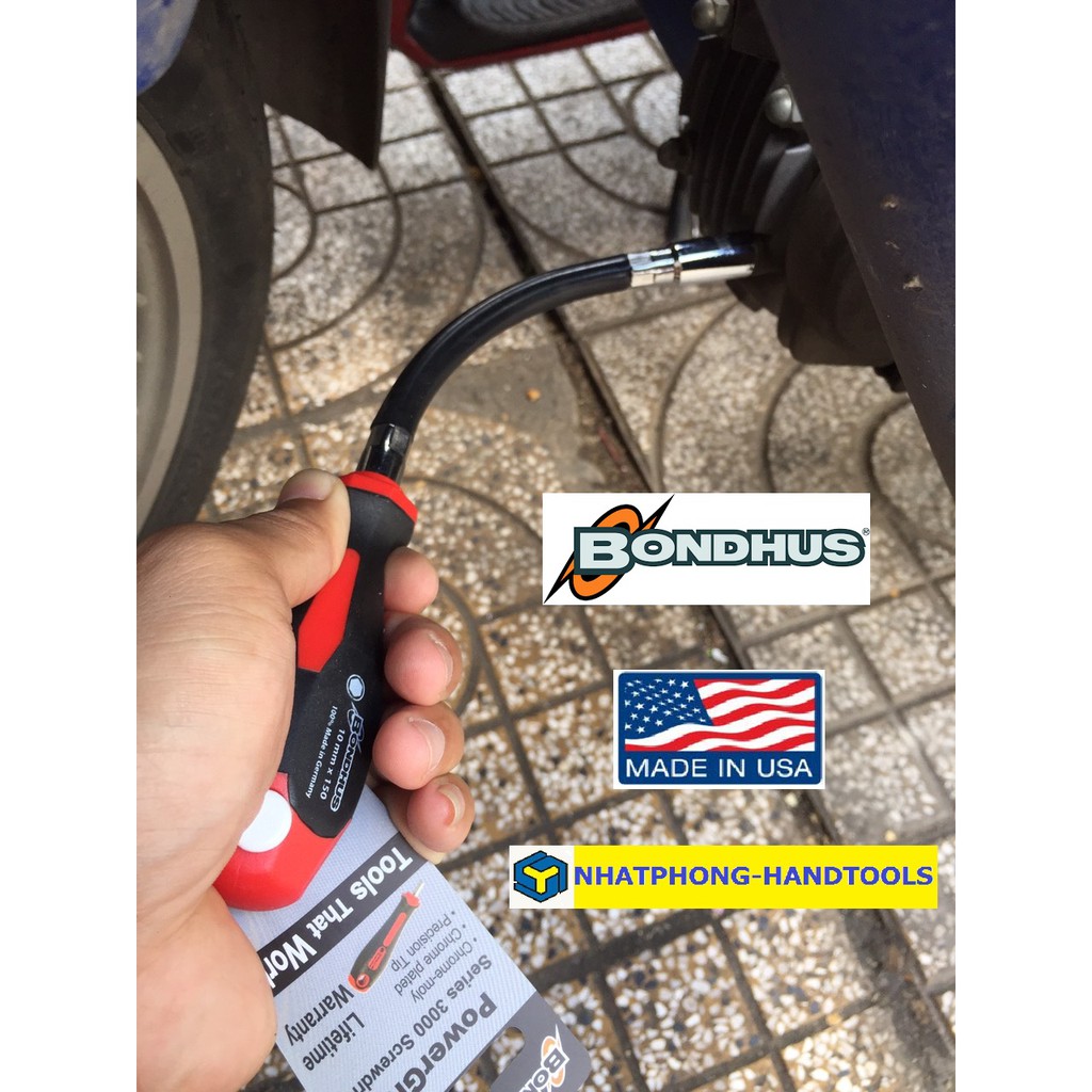 BONDHUS- VÍt Thân dẻo đầu tuýp tip khớp 1/4 , 6mm , 8mm , 10mm , típ trong 1/4 in .