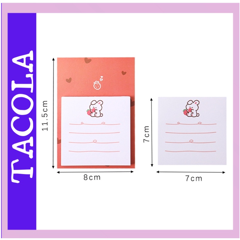 Giấy Dán Ghi Chú TACOLA Họa Tiết Hoạt Hình Phong Cách Hàn Quốc N04