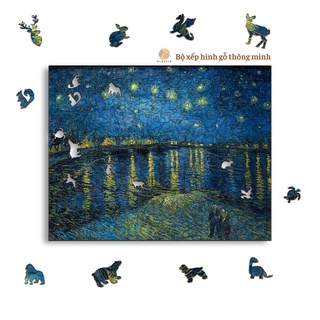 Bộ Xếp Hình Gỗ Thông Minh PLUZZLE hình 500 miếng - PZ236 - Starry Night Over the Rhône