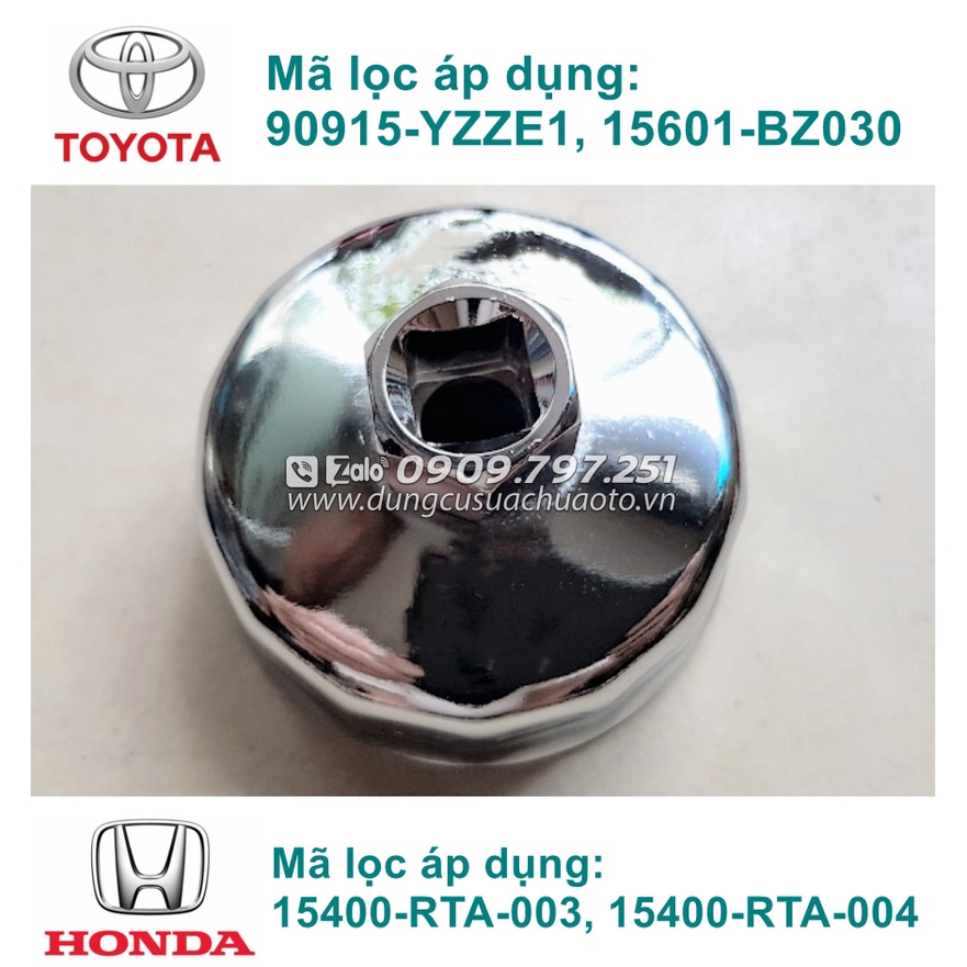 Cảo mở lọc nhớt xe Honda City, Honda Civic, Honda CR-V, Honda HRV, Honda Brio, Honda Jazz, Honda Accord, Honda Odyssey