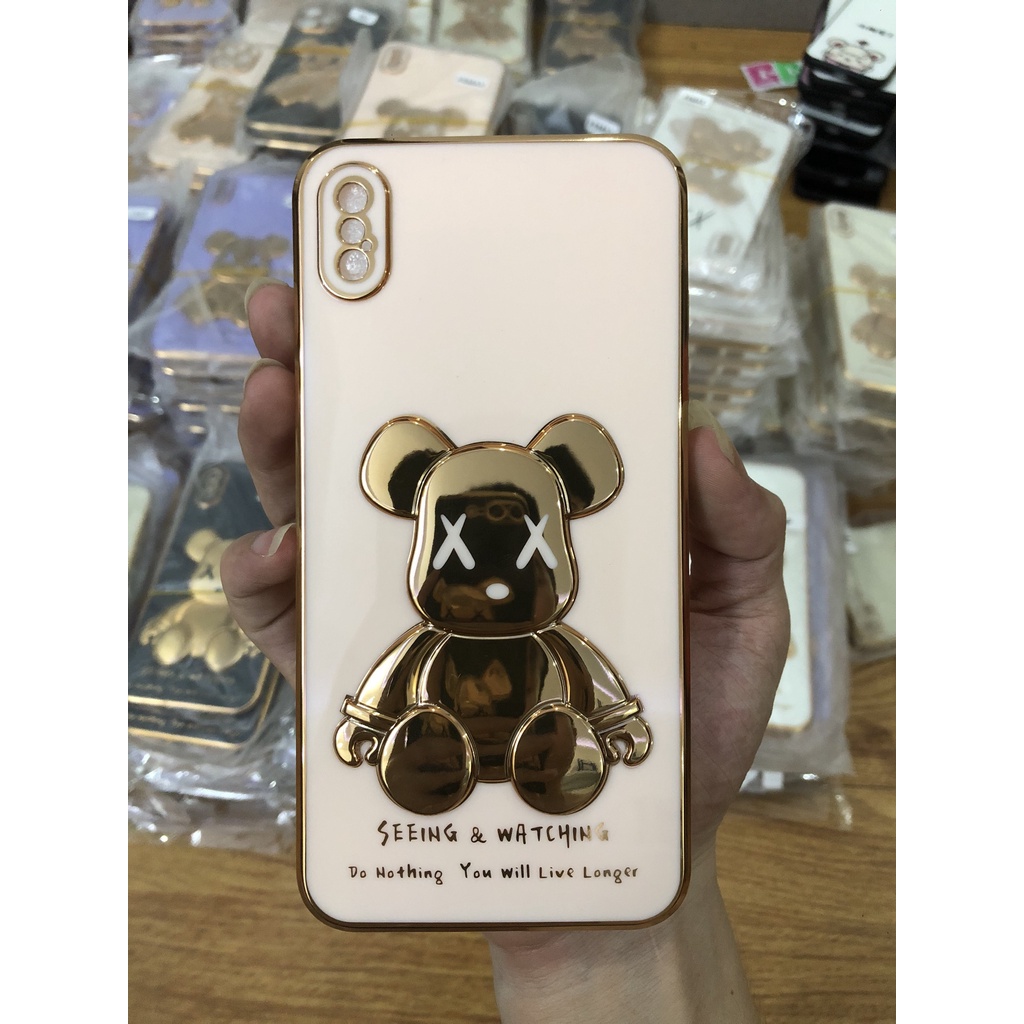 Ốp Điện Thoại Hình Gấu 3D Kín Màu Cho ip 14 Pro Max .  Iphone 13 Promax 12 Promax 11 X Xr Xsmax 8 7Plus.đủ mã.