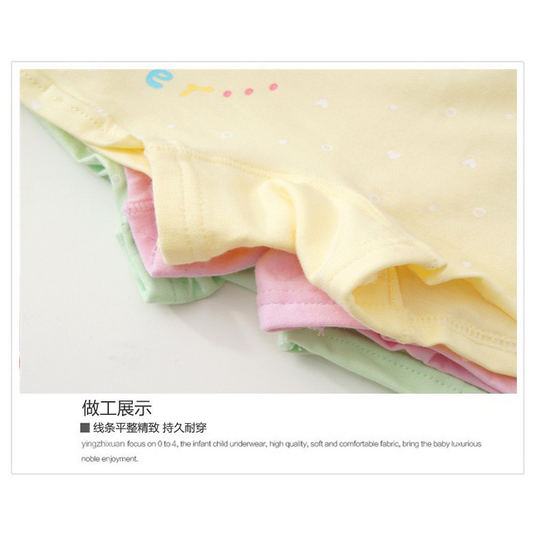 Sét 4 Chiếc Quần Chíp Bé Gái Cotton Phối Ren -Hàng Quảng Châu Cao Cấp (QC11)