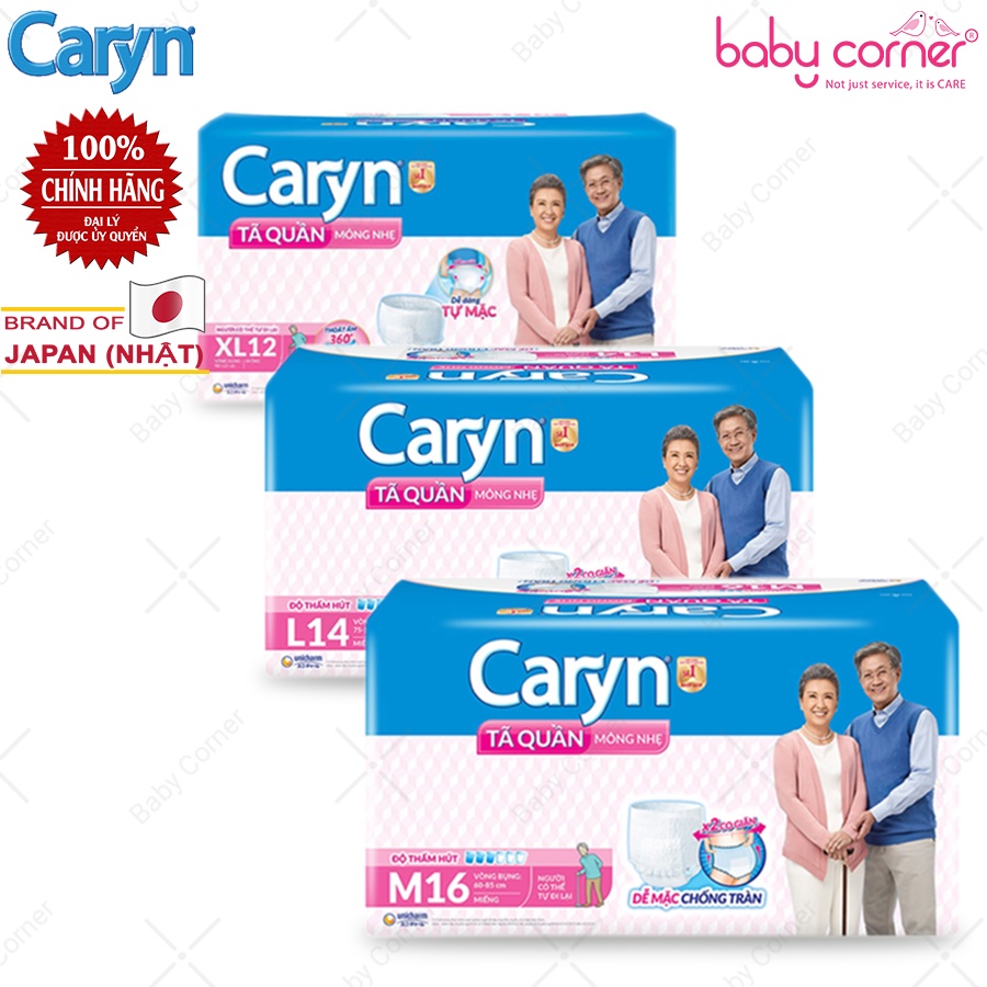 Tã Quần Người Lớn Caryn M16/ L14/ XL12