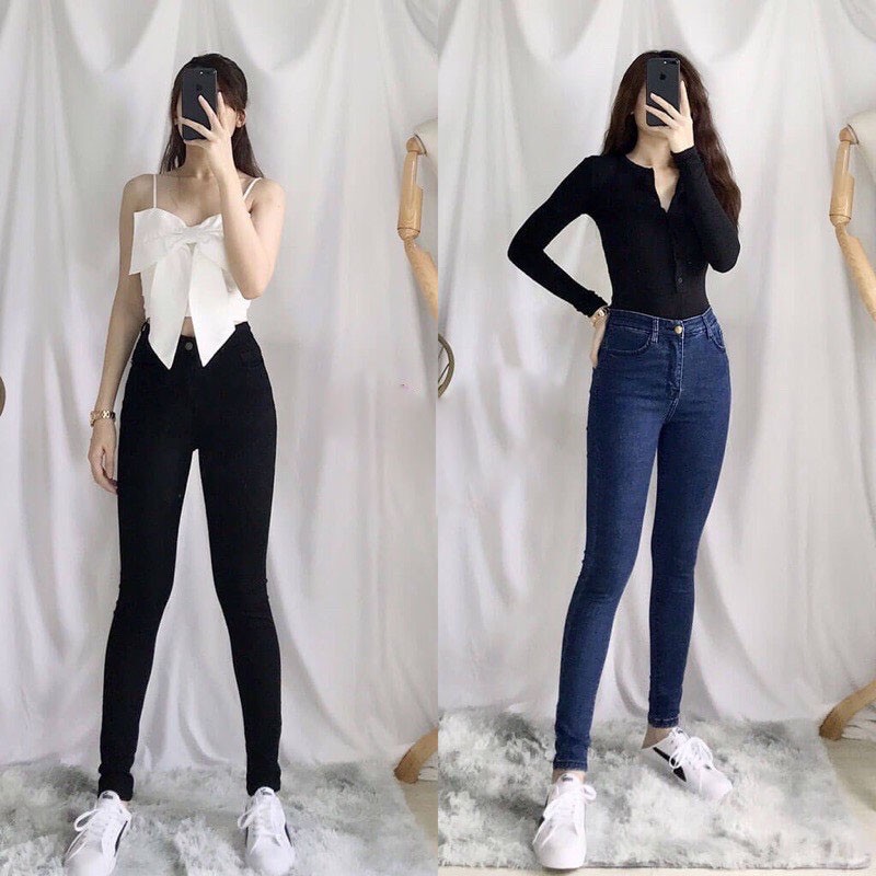 Quần Jean Nữ SOfM WEAR Lưng Cao Siêu Co Giãn