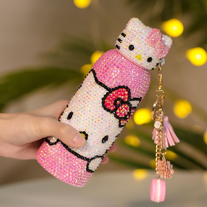Bình Đựng Nước Bằng Thép Không Gỉ Hình Hello Kitty Tik Tok Phong Cách Thời Trang Dễ Thương Dành Cho Bạn Gái